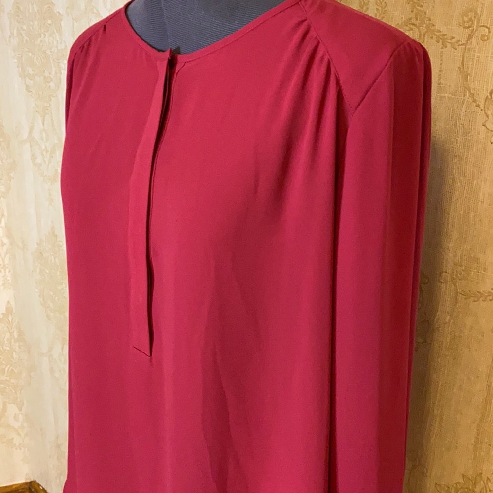 Ann Taylor LOFT Raspberry Blouse - Picture 2 of 7